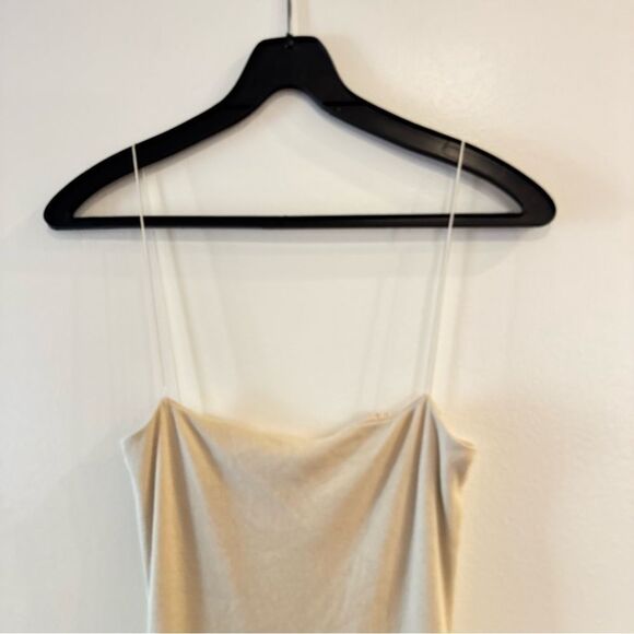 Meshki Tan Mia Thin Strap Bodycon Maxi Dress Size Large - Picture 3 of 6